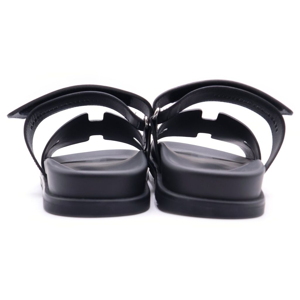 Hermes Chypre Sandals Calf Leather Black — view 3