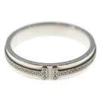 Tiffany & Co T Narrow Diamond Ring White Gold