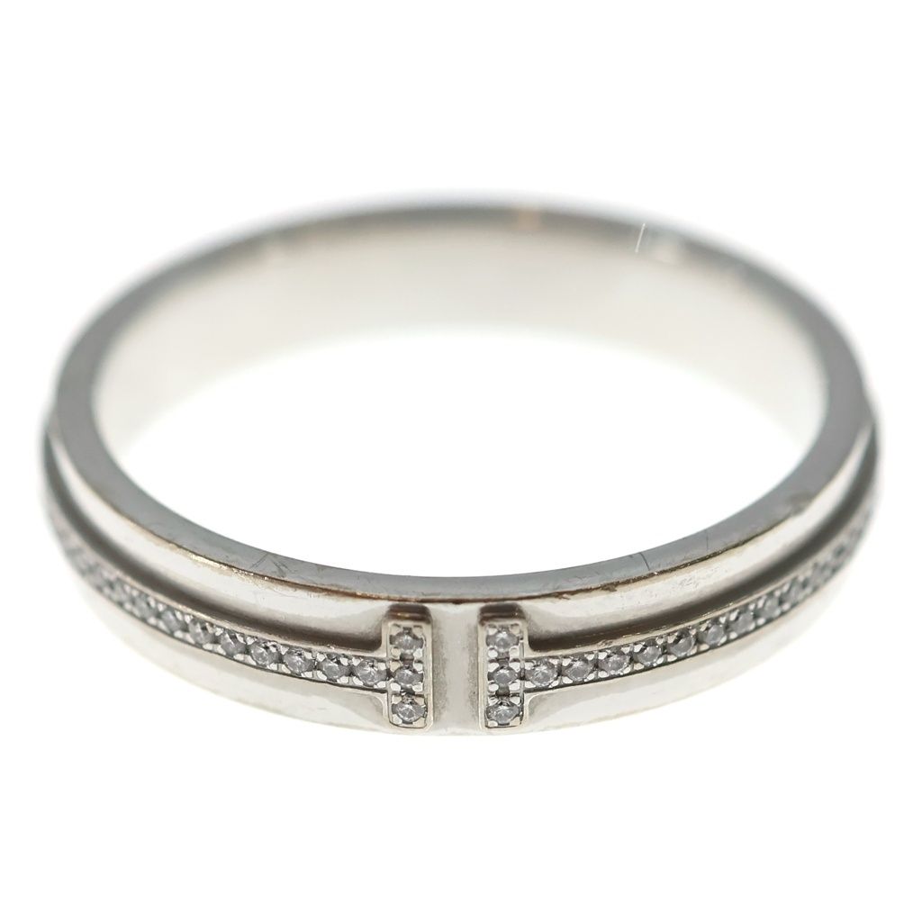 Tiffany & Co T Narrow Diamond Ring White Gold