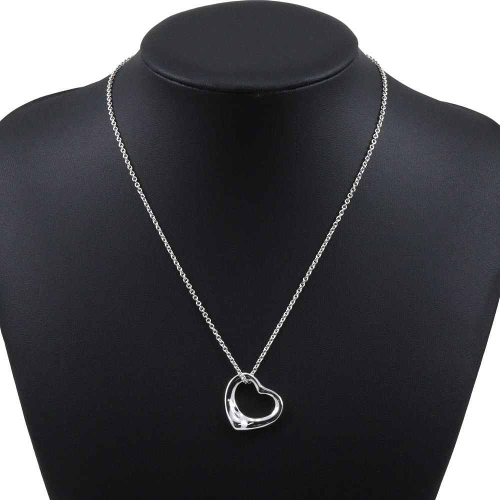 Tiffany & Co Open Heart Elsa Peretti 925 Sterling Silver Necklace — view 2