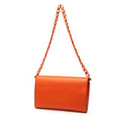 Gucci Hosbid Chain Shoulder Bag Orange Leather — view 2