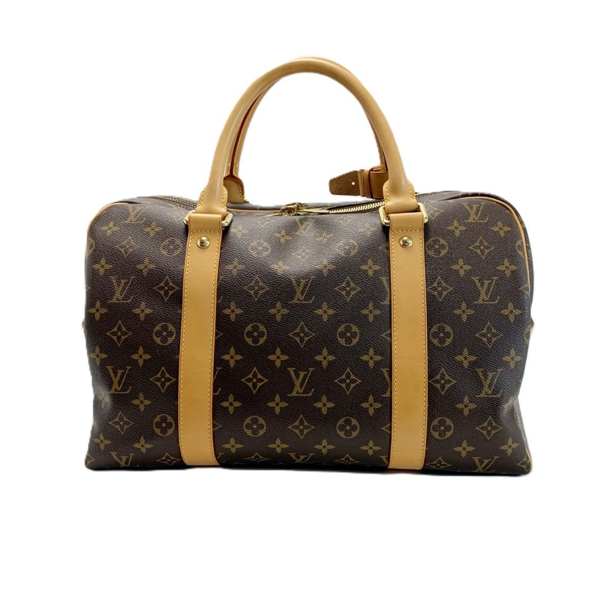 Louis Vuitton Monogram Carry All Boston Bag Padlock Key Name — view 2