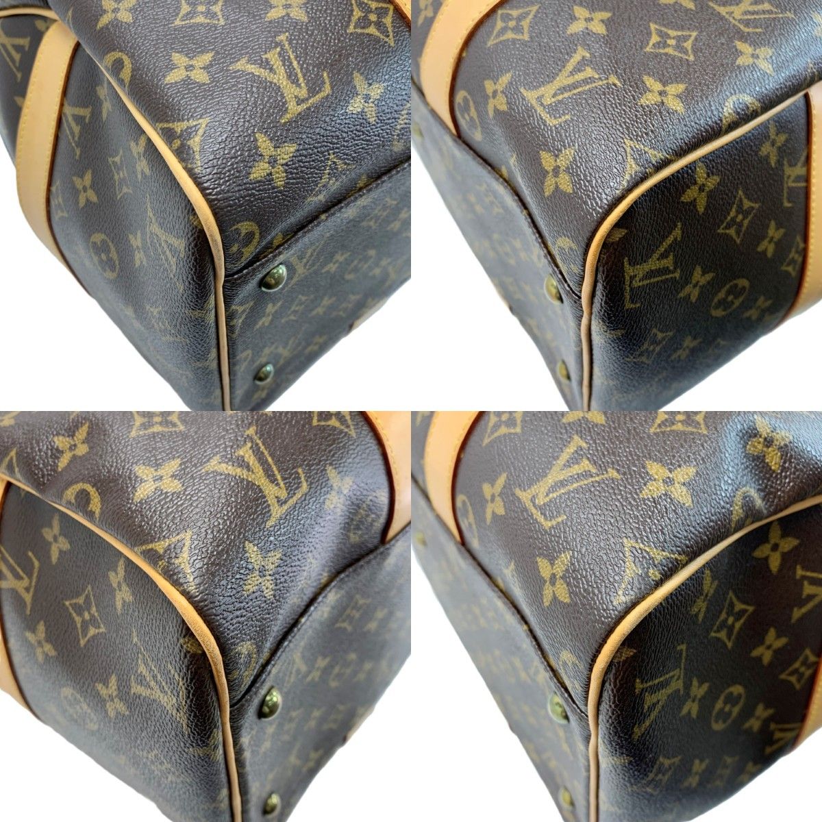 Louis Vuitton Monogram Carry All Boston Bag Padlock Key Name — view 6