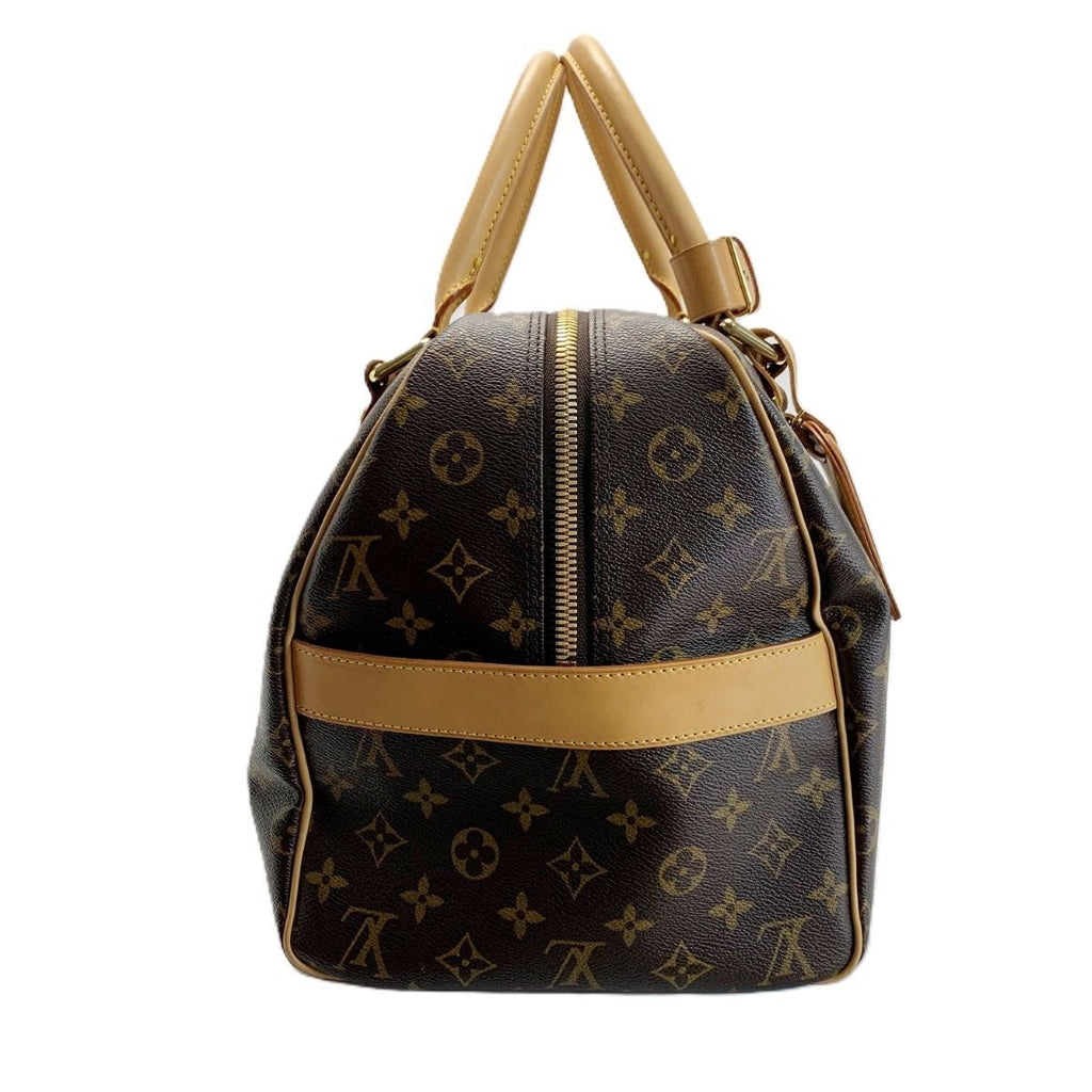 Louis Vuitton Monogram Carry All Boston Bag Padlock Key Name — view 4