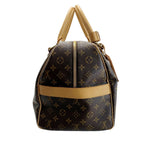 Louis Vuitton Monogram Carry All Boston Bag Padlock Key Name — view 4