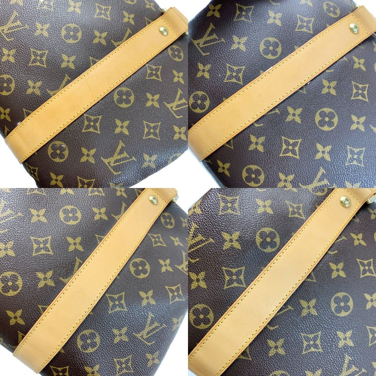 Louis Vuitton Monogram Carry All Boston Bag Padlock Key Name — view 7