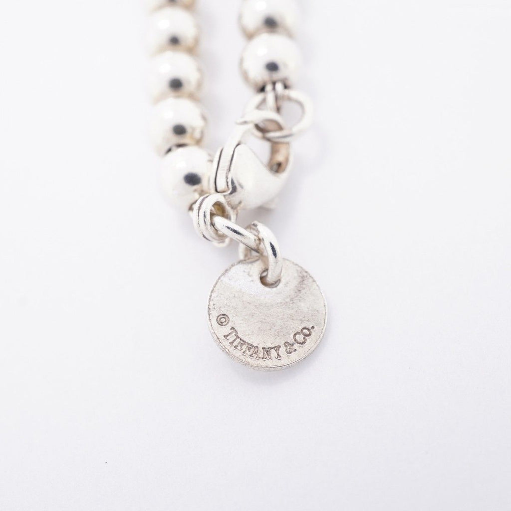 Tiffany & Co Bracelet Return to Heart Ball Chain 925 Sterling Silver Blue — view 5