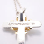 Tiffany & Co Necklace Signature Cross 18k Yellow Gold Silver — view 6