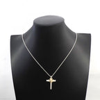 Tiffany & Co Necklace Signature Cross 18k Yellow Gold Silver — view 7