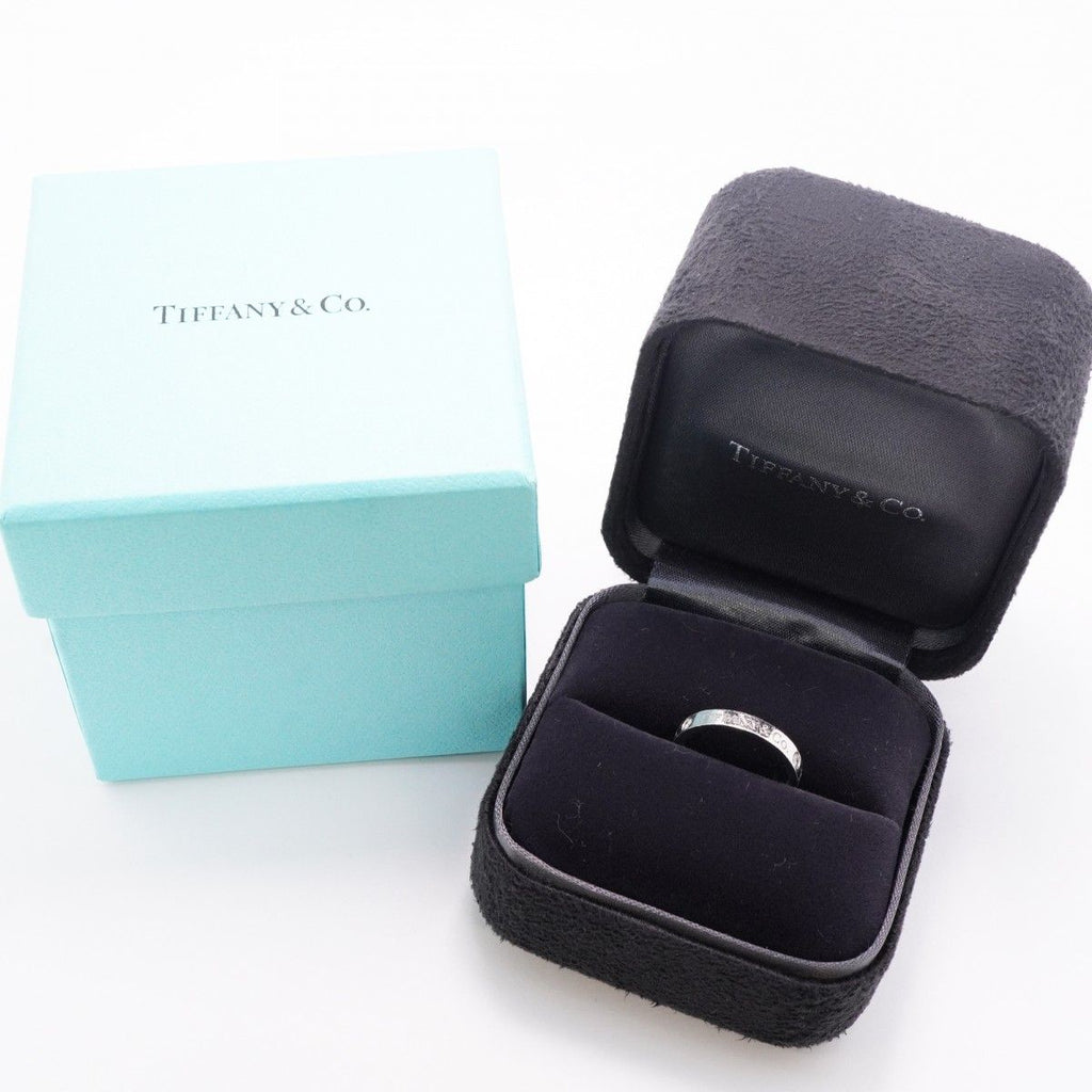 Tiffany & Co Ring Flat Band Platinum Diamond — view 7