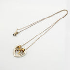 Tiffany & Co Necklace Heart Ribbon 18k Yellow Gold Silver — view 3