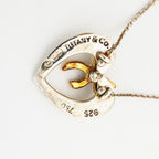 Tiffany & Co Necklace Heart Ribbon 18k Yellow Gold Silver — view 6