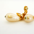 Chanel Earrings Vintage Camellia Gold Plated Faux Pearl — view 6
