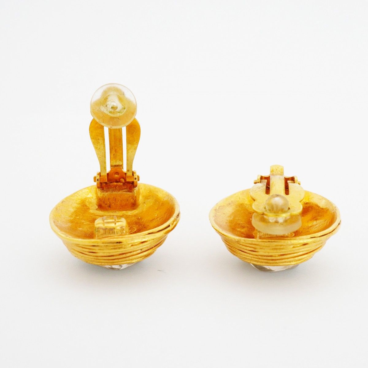 Chanel Earrings Vintage CC Logo Round — view 3