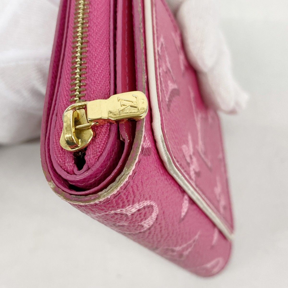 Louis Vuitton Wallet Monogram Portefeuille Lou Fuchsia — view 7