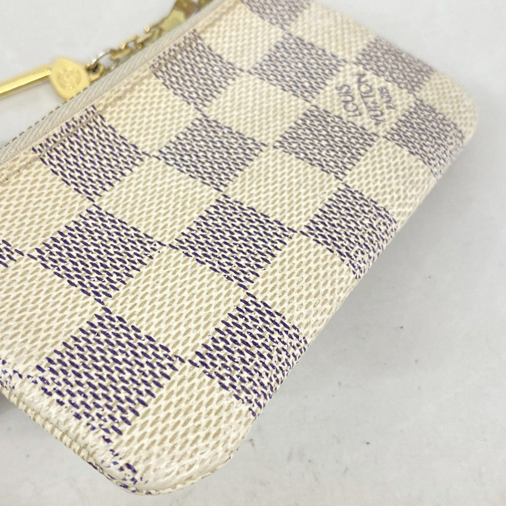 Louis Vuitton Coin Case Damier Azur Pochette Cles White — view 6