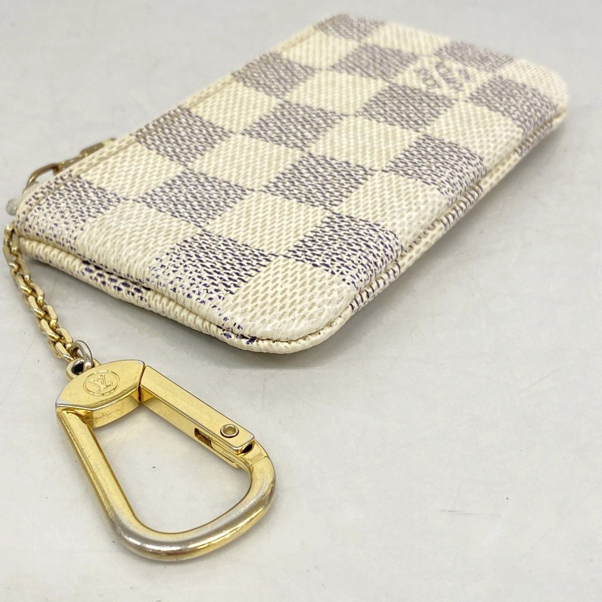 Louis Vuitton Coin Case Damier Azur Pochette Cles White — view 7