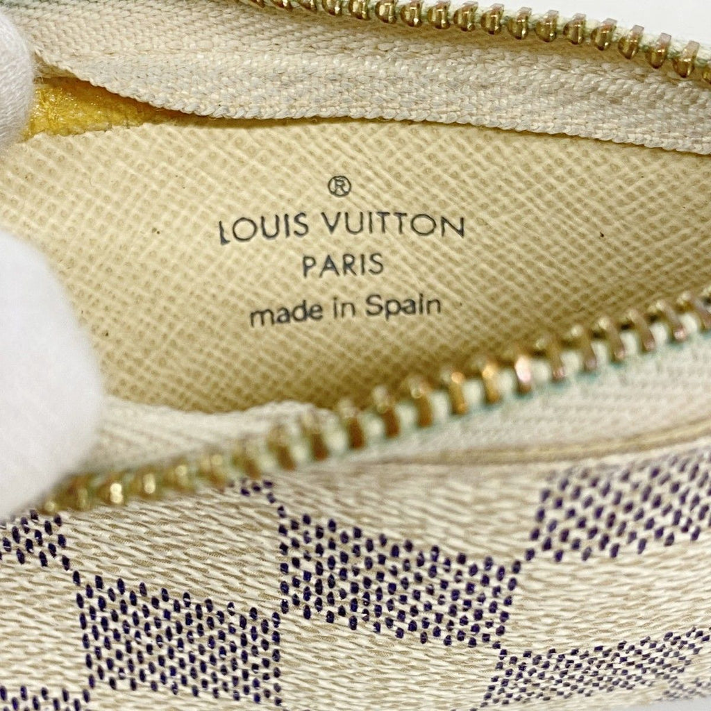 Louis Vuitton Coin Case Damier Azur Pochette Cles White — view 4