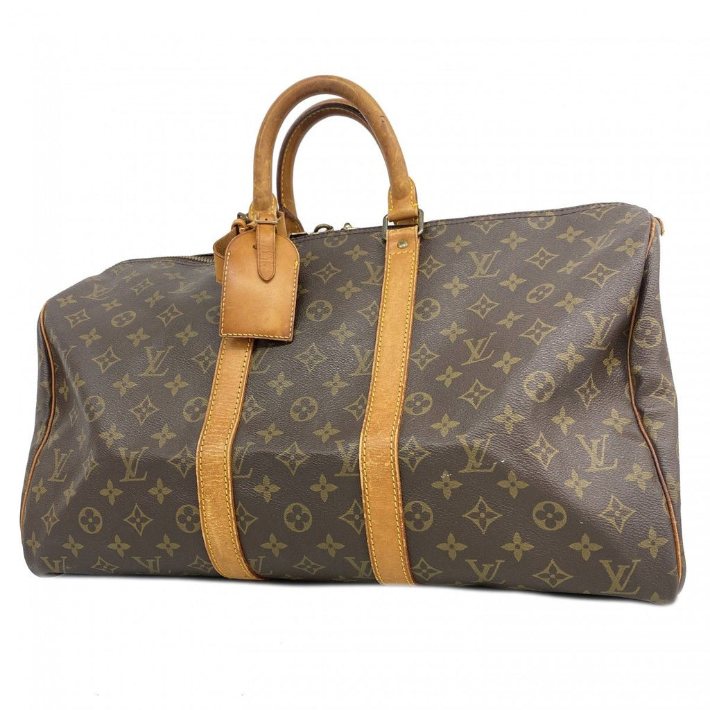 Louis Vuitton Handbag Monogram Keepall 45 Brown