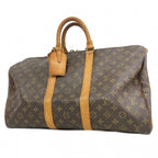 Louis Vuitton Handbag Monogram Keepall 45 Brown