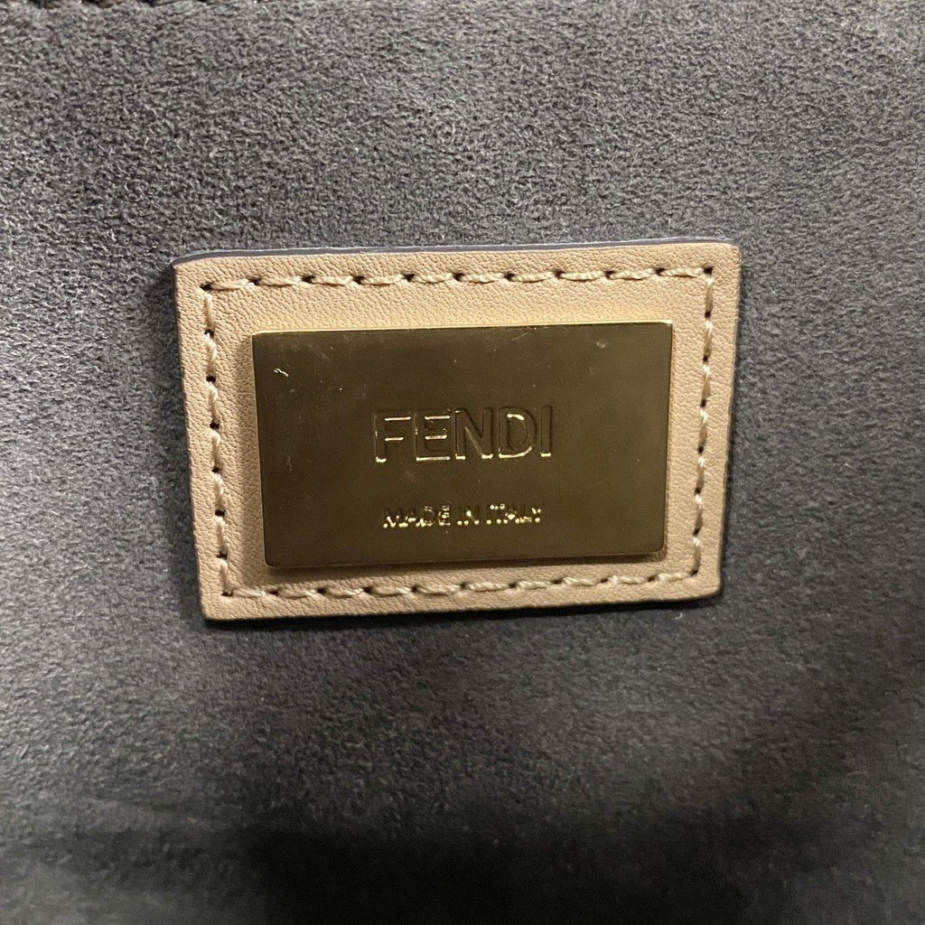 Fendi Handbag Peekaboo Leather Beige Gold 2-Way — view 5