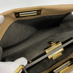 Fendi Handbag Peekaboo Leather Beige Gold 2-Way — view 9