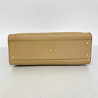 Fendi Handbag Peekaboo Leather Beige Gold 2-Way — view 3