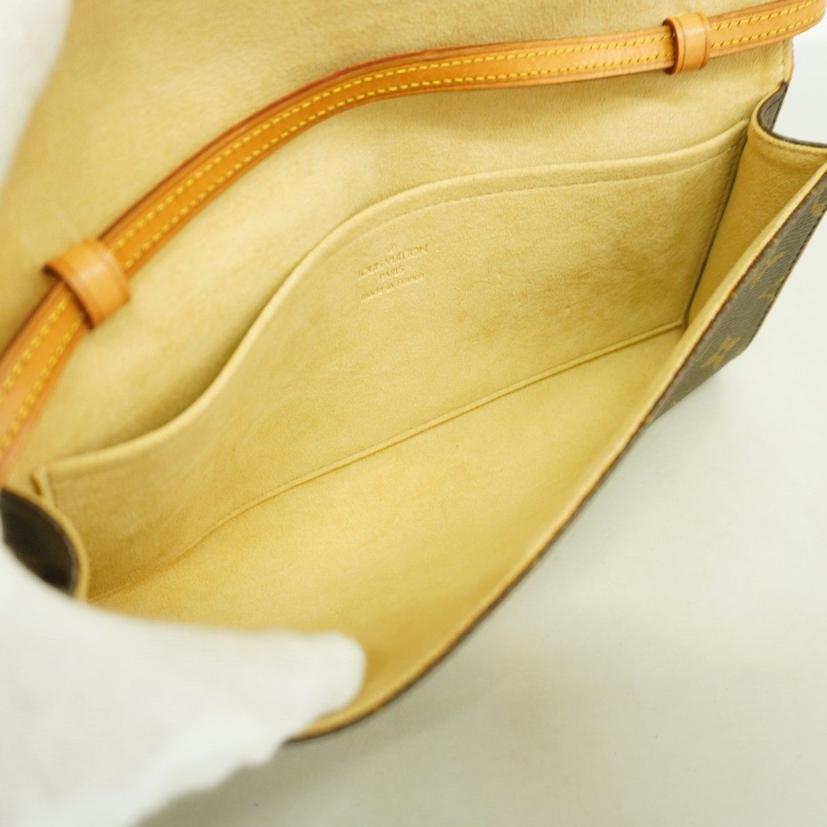 Louis Vuitton Shoulder Bag Monogram Pochette Twin GM Brown — view 4