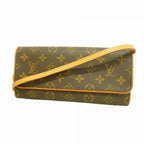 Louis Vuitton Shoulder Bag Monogram Pochette Twin GM Brown