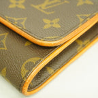Louis Vuitton Shoulder Bag Monogram Pochette Twin GM Brown — view 6