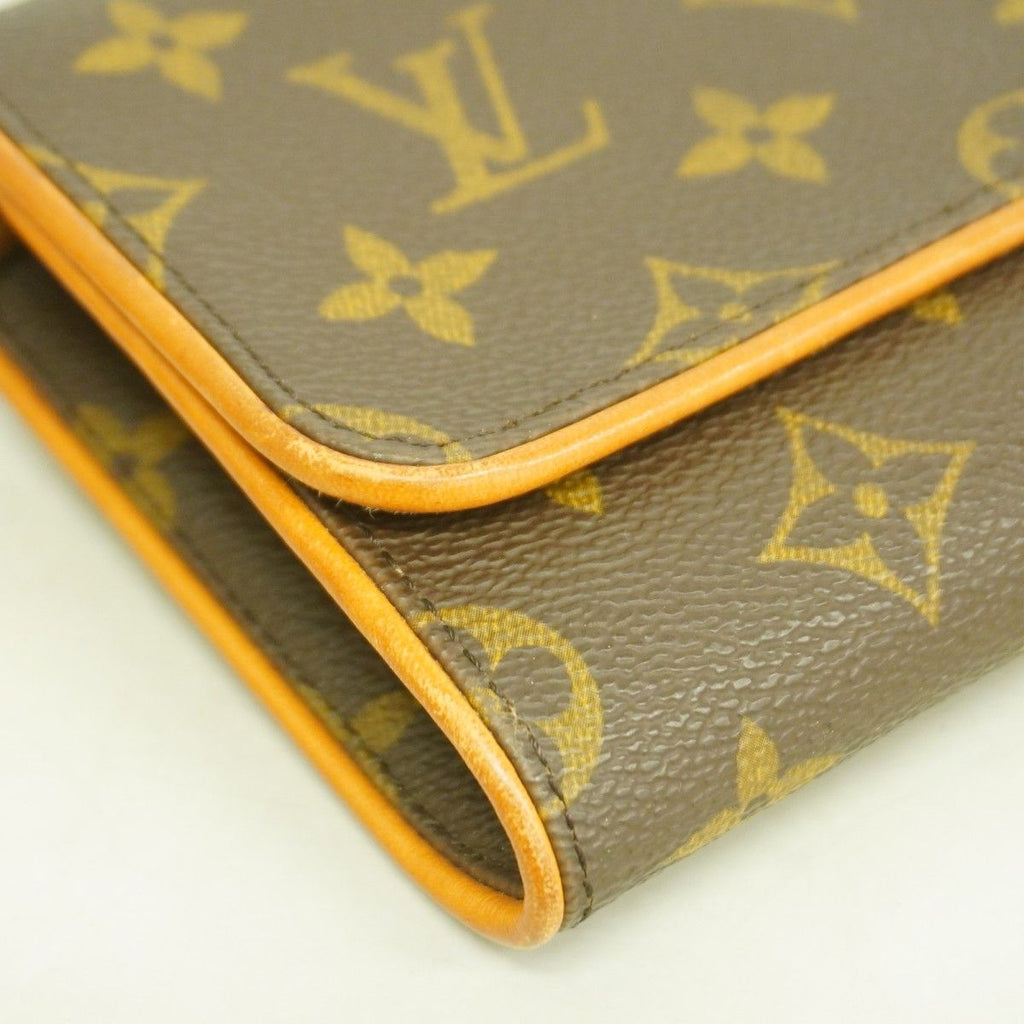 Louis Vuitton Shoulder Bag Monogram Pochette Twin GM Brown — view 9