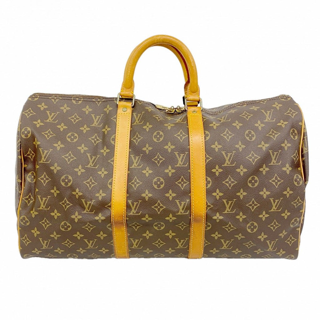 Louis Vuitton Boston Bag Monogram Keepall 50 Brown
