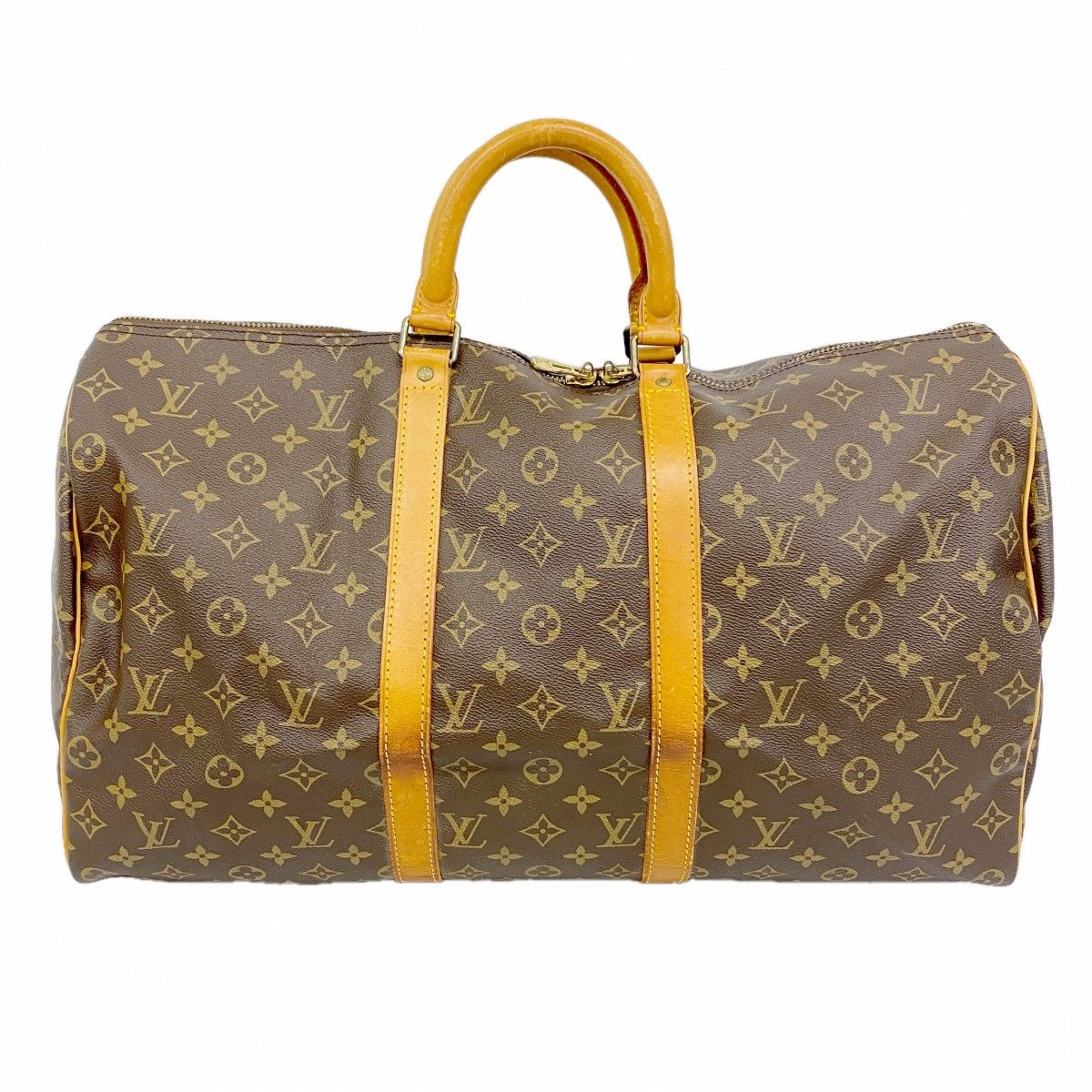 Louis Vuitton Boston Bag Monogram Keepall 50 Brown