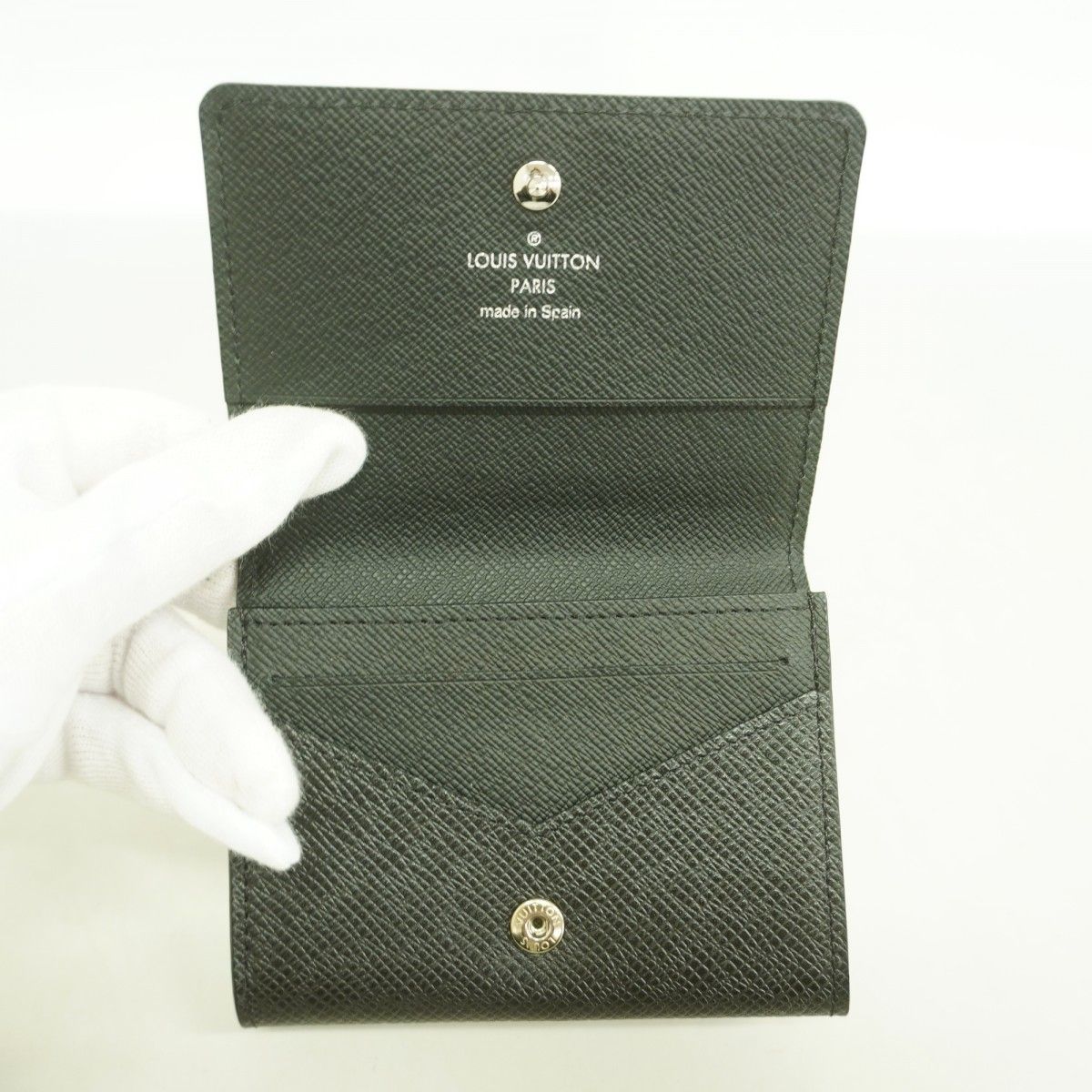 Louis Vuitton Business Card Holder Taiga Envelope NM Noir — view 3