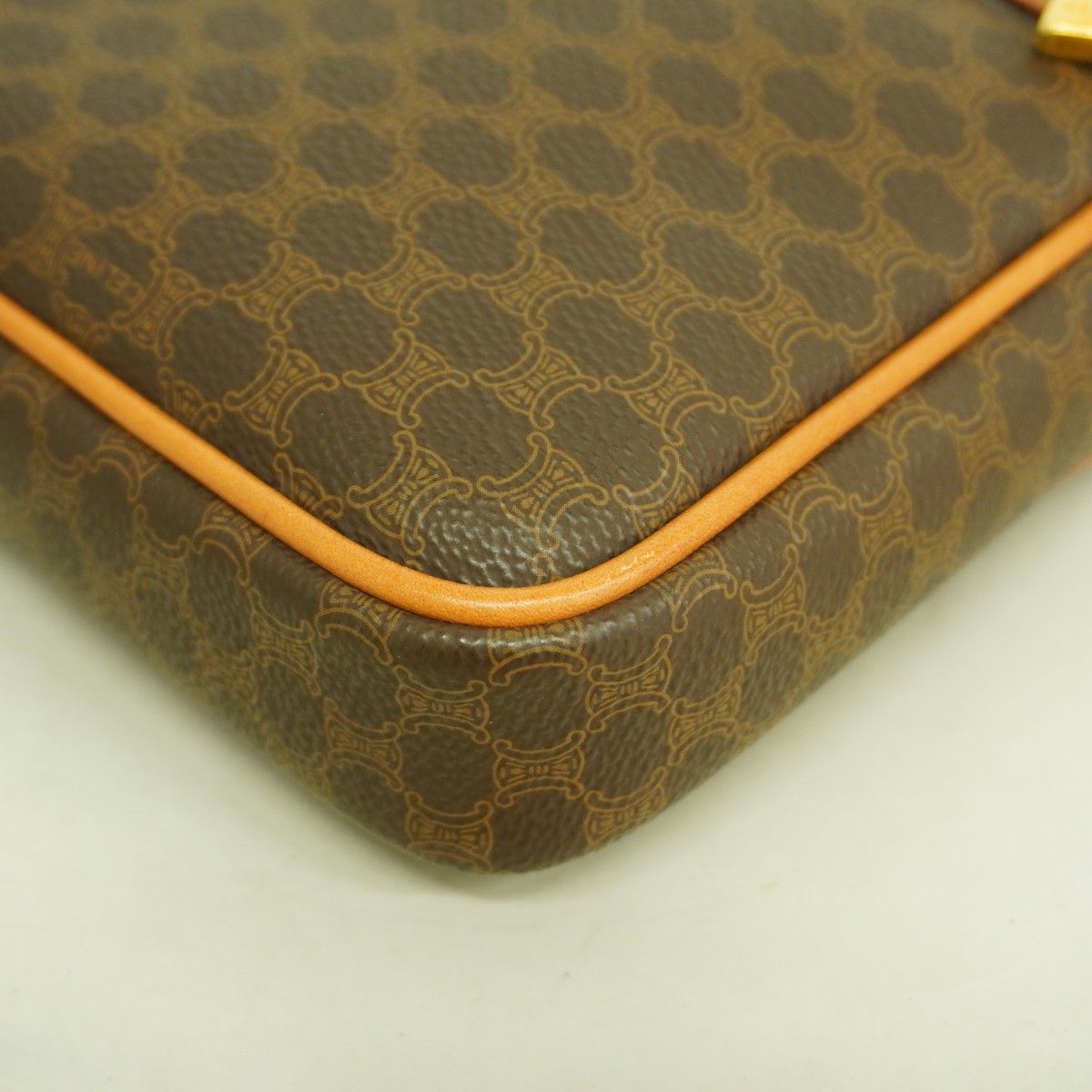 Celine Clutch Macadam Brown Gold — view 7