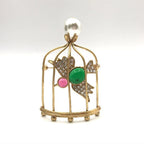 Chanel Gripoix Birdcage Faux Pearl Brooch — view 2