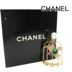 Chanel Gripoix Birdcage Faux Pearl Brooch