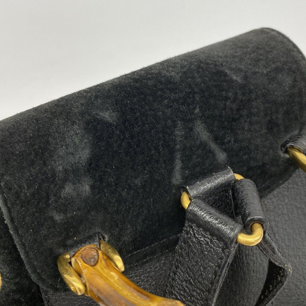 Gucci Backpack Suede Black Gold — view 8