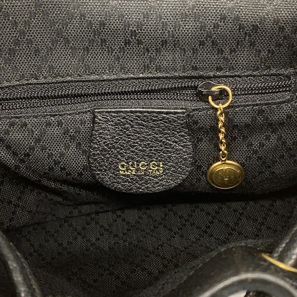 Gucci Backpack Suede Black Gold — view 5