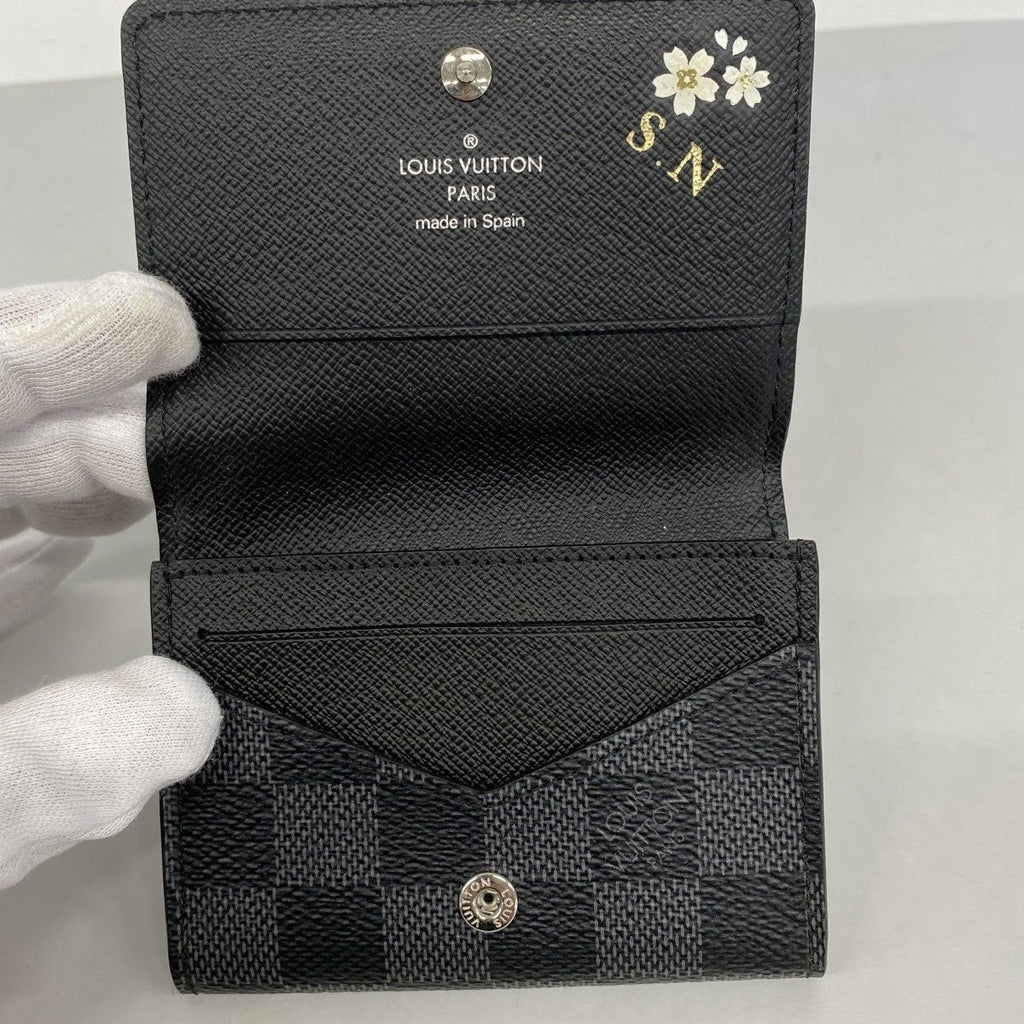 Louis Vuitton Business Card Holder Damier Graphite Black — view 3