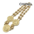 Chanel CC Logo Coin Large Necklace Choker Gold