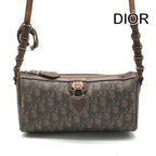 Dior Romantic Heart Shoulder Bag Crossbody Leather Brown