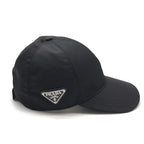 Prada Saffiano Nylon Baseball Cap Hat Black — view 3