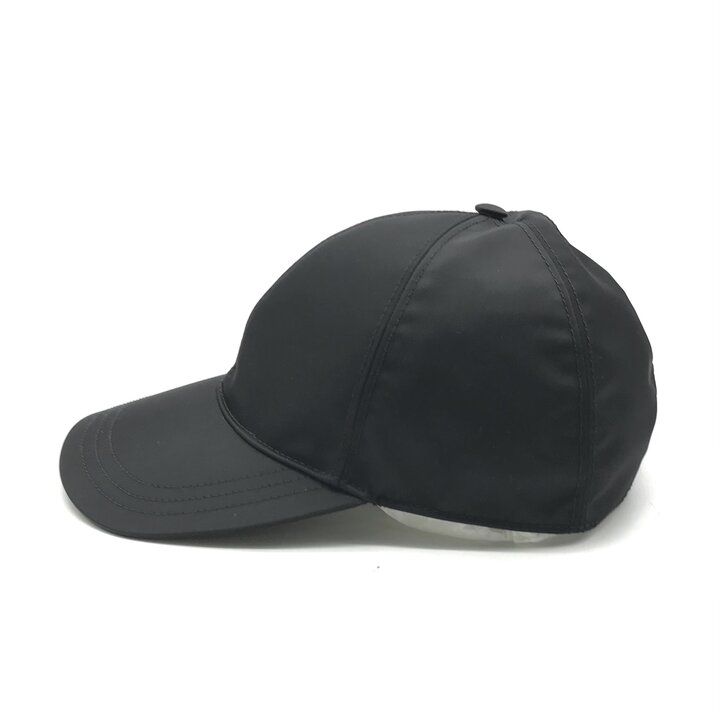 Prada Saffiano Nylon Baseball Cap Hat Black — view 5