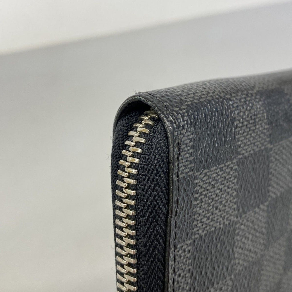 Louis Vuitton Wallet Damier Graphite Zippy Vertical Black Gray — view 6