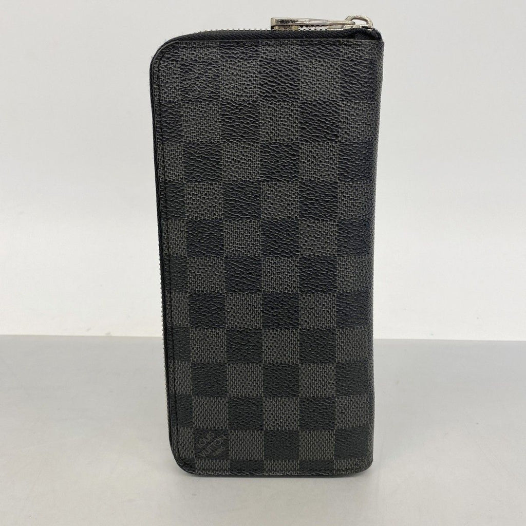 Louis Vuitton Wallet Damier Graphite Zippy Vertical Black Gray — view 8
