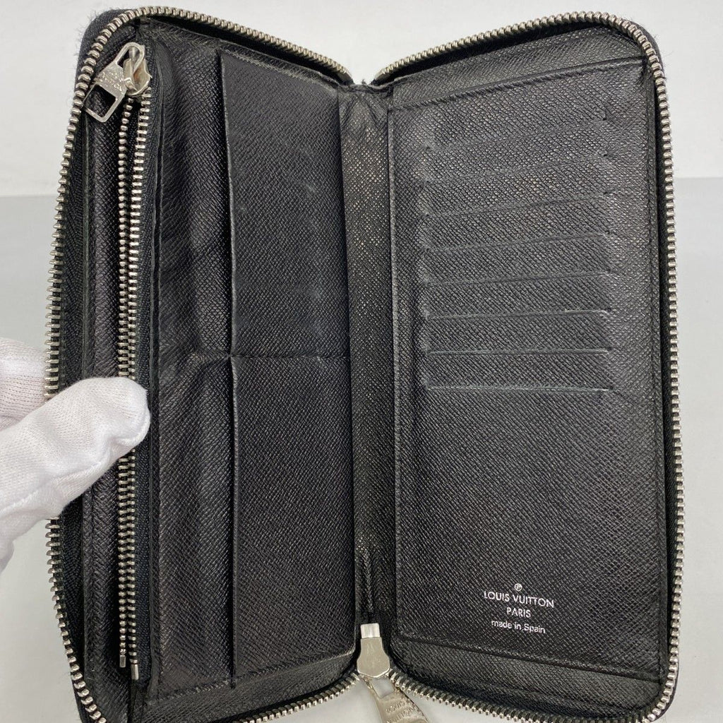 Louis Vuitton Wallet Damier Graphite Zippy Vertical Black Gray — view 3