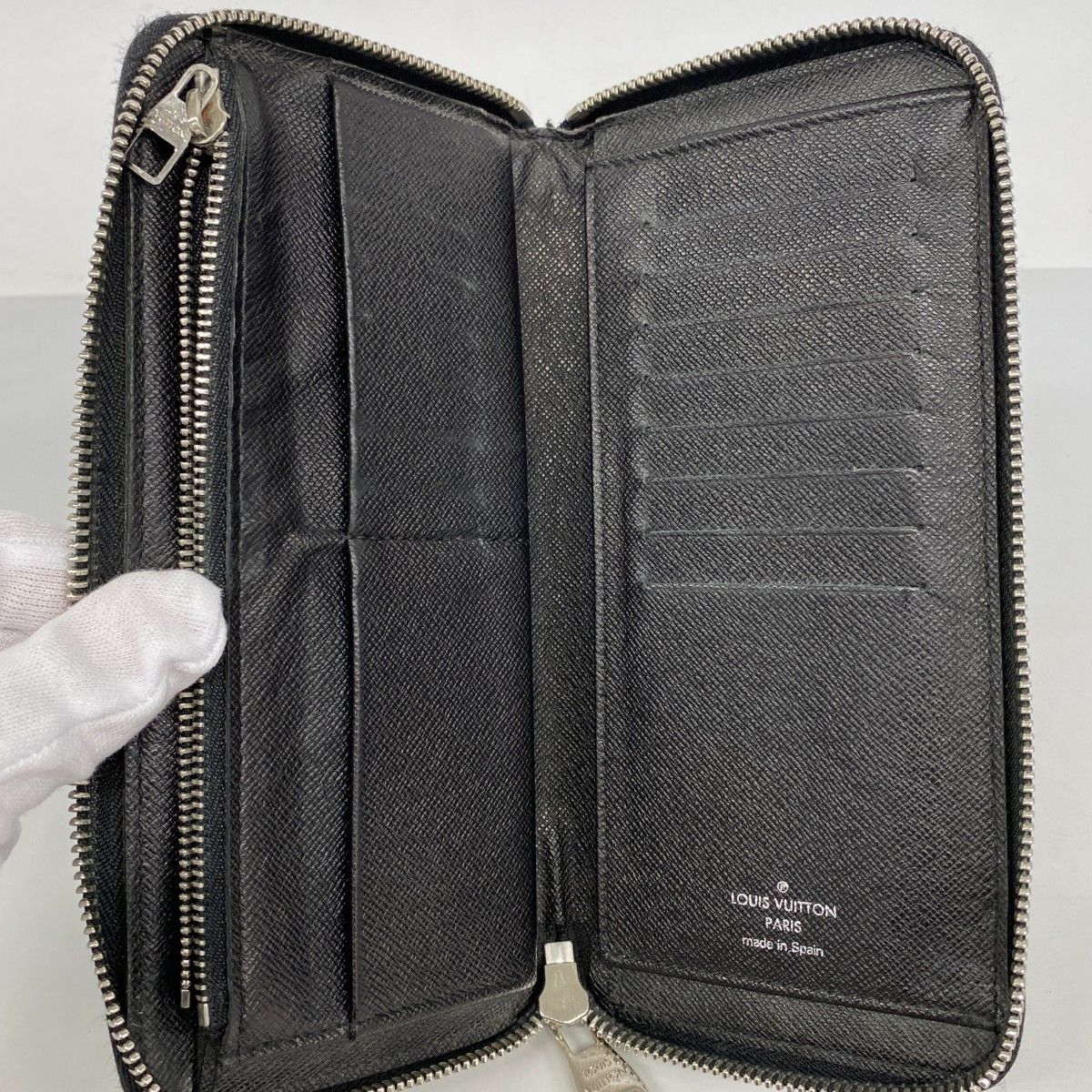 Louis Vuitton Wallet Damier Graphite Zippy Vertical Black Gray — view 3