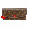 Louis Vuitton Wallet Monogram Portefeuille Emily Flower Charm Rouge
