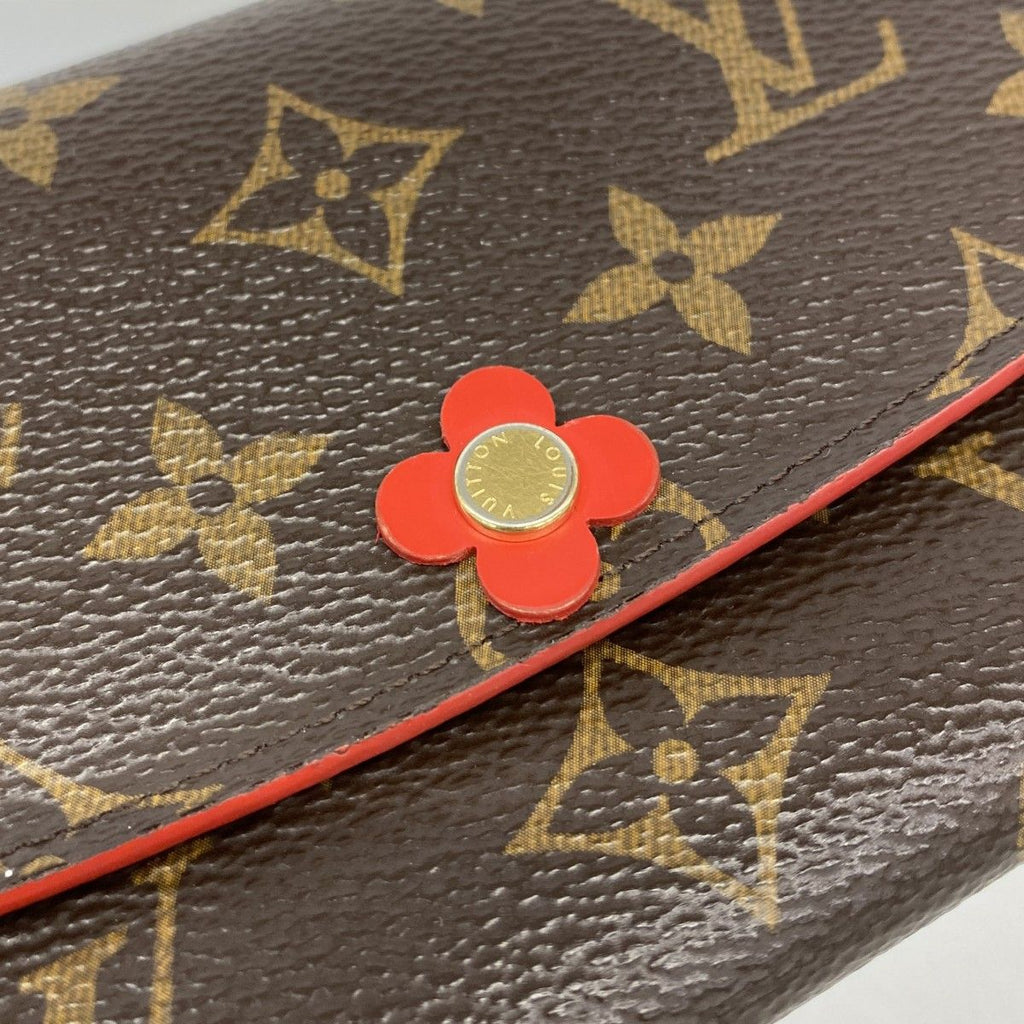 Louis Vuitton Wallet Monogram Portefeuille Emily Flower Charm Rouge — view 8
